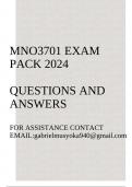 MNO3701 Exam pack 2024(Questions and answers)