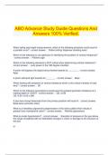 ABO Advance Study Guide Questions And Answers 100% Verified.