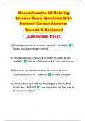 Massachusetts 2B Hoisting  License Exam Questions With  Revised Correct Answers   Revised & Reviewed  Guaranteed Pass!!