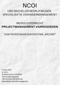 NCOI geslaagde module projectmanagementvaardigheden 2022 - Ontwerp van een beter archief voor farmaceutisch bedrijf  - Geslaagd maart 2022 - Cijfer 8