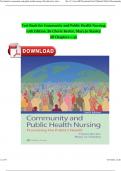 Test Bank For Community and Public Health Nursing, 10th Edition, By Cherie Rector, Mary Jo Stanley, All Chapters 1-30 Complete Guide ISBN:9781975123048 Newest Edition 2024 Instant Pdf Download