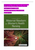 Foundations of Maternal Newborn and Women’s  Health Nursing 7th Edition Murray Test Bank (Complete with 1-27 chapters, Latest version 2022) A+ Rated