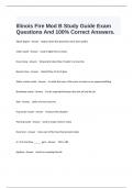  Illinois Fire Mod B Study Guide Exam Questions And 100% Correct Answers.