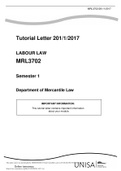 LABOUR LAW MRL3702 Semester 1, 2,,,,,BUDDLE