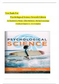 TEST BANK for Psychological Science, 7th Edition by Phelps & Berkman, All 15 Chapters Covered, Verified Latest Edition