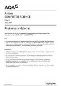 AQA A LEVEL  COMPUTER SCIENCE   PAPER 1  7517/1PM PRELIMINARY PAPER   JUNE 2024