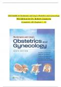 TEST BANK for Beckmann and Ling’s Obstetrics and Gynecology, 9th Edition by Casanova, All 50 Chapters Covered, Verified Latest Edition