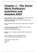 Chapter 1 - The Social Work Profession questions and answers 2025.