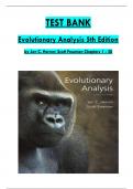 Evolutionary Analysis, 5th Edition Test Bank by Herron & Freeman, All 20 Chapters Covered, ISBN: 9780321616678