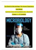 TEST BANK For Microbiology: The Human Experience 2nd Edition By Foster; Aliabadi; Slonczewski All Chapters 1 to 27 complete Verified editon ISBN: 9780393533248