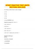 AFOQT PRACTICE TEST (MATH SECTION) 2024-2025