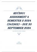 HSY2601 ASSIGNMENT 4 SEMESTER 2 2024 (545962) – DUE 30 SEPTEMBER 2024