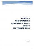 DPR3703 Assignment 2 (COMPLETE ANSWERS) Semester 2 2024 - DUE 30 September 2024