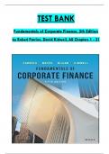 Test  Bank For Fundamentals of Corporate Finance, 5th Edition by Robert Parrino, David Kidwell, All 1-21 Chapters Covered ,Latest Edition ISBN:9781119795438