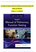 TEST BANK For Ruppel’s Manual of Pulmonary Function Testing 12th Edition By Mottram All Chapters 1 to 13 complete Verified editon  ISBN: 9780323762618