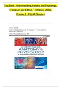 TEST BANK for Understanding Anatomy and Physiology 3rd Edition by Gale Sloan Thompson, All Chapters 1 to 25 complete Verified editon ISBN: 9780803676459