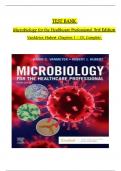 TEST BANK For Microbiology for the Healthcare Professional, 3rd Edition By Karin C. VanMeter, Robert J. Hubert, All Chapters 1 to 25 complete Verified editon  ISBN: 9780323834797