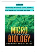 Test Bank for Microbiology: An Evolving Science 5th Edition by Slonczewski & Foster;,All 28 Chapters Covered, ISBN: 9780393419962