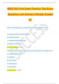 BIOS 252 Final Exam Practice Test Exam Questions and Answers Already Graded A+