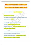 BBH 101 Exam 2 PSU Questions with 100% Correct Answers | Latest Update