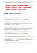 Milady Esthetics Midterm Exam,final exam review and final exam latest complete solution