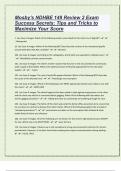 Mosby's NDHBE 149 Review 2 Exam Success Secrets: Tips and Tricks to Maximize Your Score