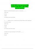 GMETRIX Entrepreneurship Exam GMETRIX with 100% correct answers