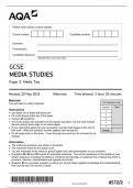 AQA GCSE MEDIA STUDIES 8572/2 Paper 2 Media Two May 2024 Questions Paper