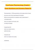 PennFoster Pharmacology Chapter 1 Exam Questions and Answers Rated A+