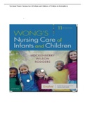 Test Bank for Wong’s Essentials of Pediatric Nursing, 11th  Edition, Marilyn J. Hockenberry, Cheryl C Rodgers, David  Wilson-Complete (Graded A+)