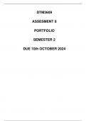 DTM3609 Assessment 8 (Detailed Answers) Due 10 October 2024