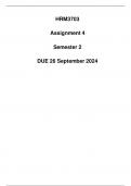 HRM3703 Assignment 4 Semester 2 Due 26 September 2024