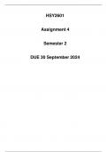 HSY2601 Assignment 4 Semester 2 Due 30 September 2024