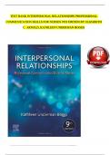 TEST BANK FOR INTERPERSONAL RELATIONSHIPS (PROFESSIONAL COMMUNICATION SKILLS FOR NURSES) 7TH EDITION BY ELIZABETH C. ARNOLD; KATHLEEN UNDERMAN BOGGS