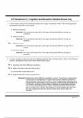 ATI Homework 18 - Cognition and Sensation Detailed Answer Key