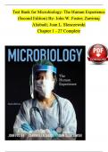 TEST BANK For Microbiology: The Human Experience 2nd Edition By Foster; Aliabadi; Slonczewski, Verified Chapters 1 - 27, Complete Newest Version