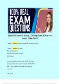 CrossFit Level 3 Study/ 358 Quizzes & Correct Ans/ 2024-2025. 