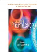 Test Bank for Lilley's Pharmacology for Canadian Health Care Practice,( 4th Edition  2024) by Kara Sealock | All Chapters( 1-58) Included| Verified Answers |100% Distinction