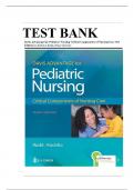 Pediatric Nursing Critical Components of Nursing Care 3rd Edition Kathryn Rudd Test Bank | All Chapters Explored