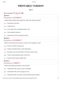  BIOL 1344 CASA EXAM 1 and 2 BUNDLE QUESTIONS AND ANSWERS- UNIVERSITY OF HOUSTON