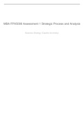 MBA FPX5006 Assessment 1 Strategic Process and Analysis