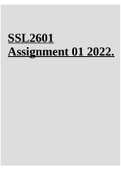 SSL2601 - Social Security Law.