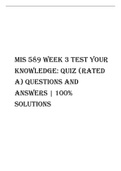 MIS 589 Week 3 Test Your Knowledge QUIZ (RATED A) Questions and Answers 100% Solutions.pdf
