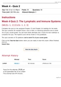 HPR205: The Human Body Health and Disease (HWC2102A) > Week 4 Quiz 2: The Lymphatic and Immune Systems | Score: 30 Out of 30 Points | Latest 2021