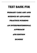 Primary Care: Art and Science of Advanced Practice Nursing - An Interprofessional Approach Fifth Edition Test Bank by  Lynne M. Dunphy,  Jill E. Winland-Brown , Brian Oscar Porter &  Debera J. Thomas 