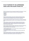 Power EXAM BI DA-100: Analyzing Data with Microsoft Power BI Latest 2022 Exam