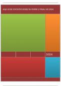 AQA GCSE STATISTICS 8382/2H Higher Tier Paper 2 Mark scheme June 2024 Version: 1.0 Final