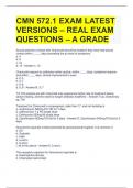 CMN 572.1 EXAM LATEST VERSIONS – REAL EXAM QUESTIONS – A GRADE 