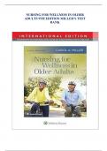 NURSING FOR WELLNESS IN OLDER ADULTS 9TH EDITION MILLER’S TEST BANK