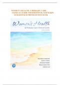  TEST  BANK- WOMEN’S HEALTH: A PRIMARY CARE CLINICAL GUIDE (5TH EDITION ) By YOUNGKIN SCHADEWALD PRITHAM| All Chapters (1-26)Included| Latest Update 2024